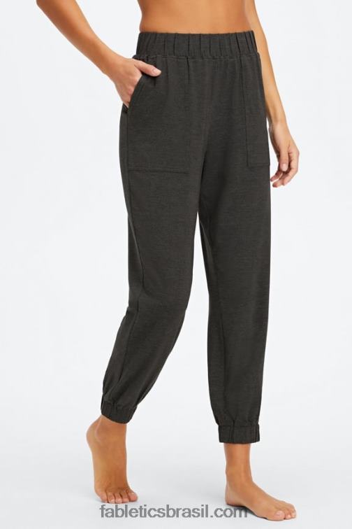 Fabletics lago/cal desbotado 420HR81 calça cônica restoreknit mulheres
