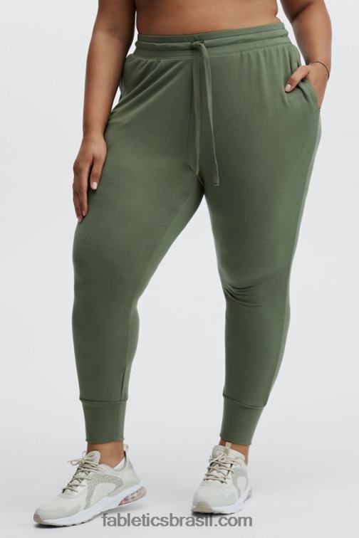 Fabletics laranja paixão/branco clássico 420HR144 go-to jogger cônico mulheres