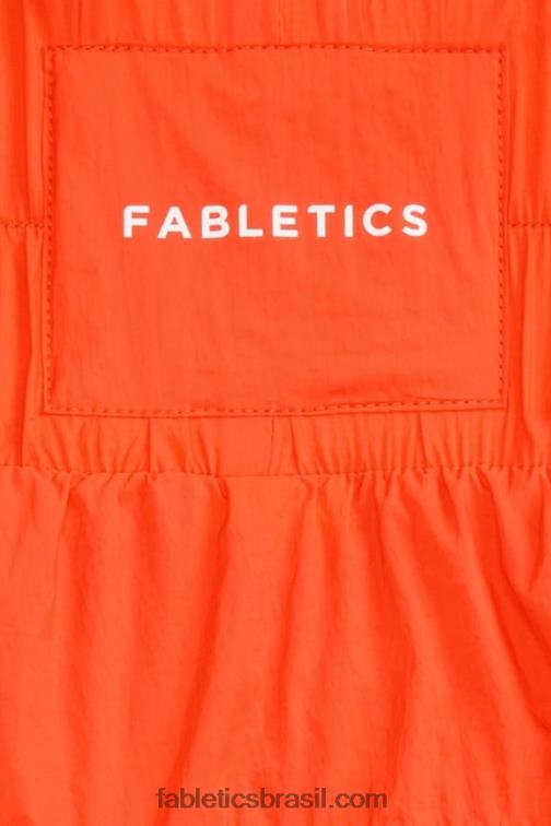 Fabletics laranja paixão/prata reflexivo 420HR6 calça de náilon de cintura ultra alta mulheres