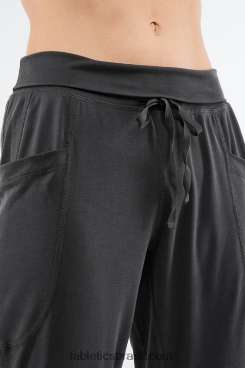 Fabletics marinho profundo/azul elétrico 420HR158 calça de cordão de malha elegante mulheres