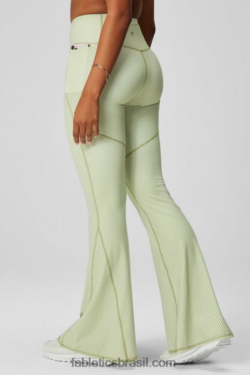 Fabletics marinho profundo/azul elétrico 420HR43 flare cruzado cintura alta mulheres