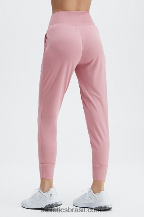 Fabletics marinho profundo/logotipo reflexivo 420HR101 calça de cordão de malha eco elegante mulheres