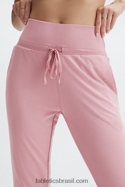 Fabletics marinho profundo/logotipo reflexivo 420HR101 calça de cordão de malha eco elegante mulheres