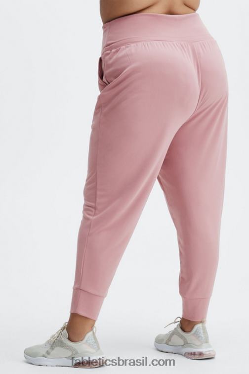 Fabletics marinho profundo/logotipo reflexivo 420HR102 calça de cordão de malha eco elegante mulheres