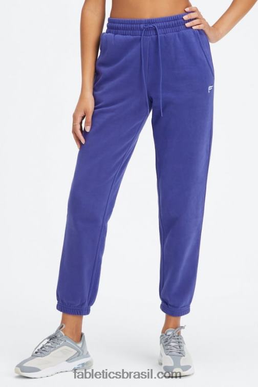 Fabletics índigo lavado/branco 420HR74 calça de moletom de lã forever mulheres