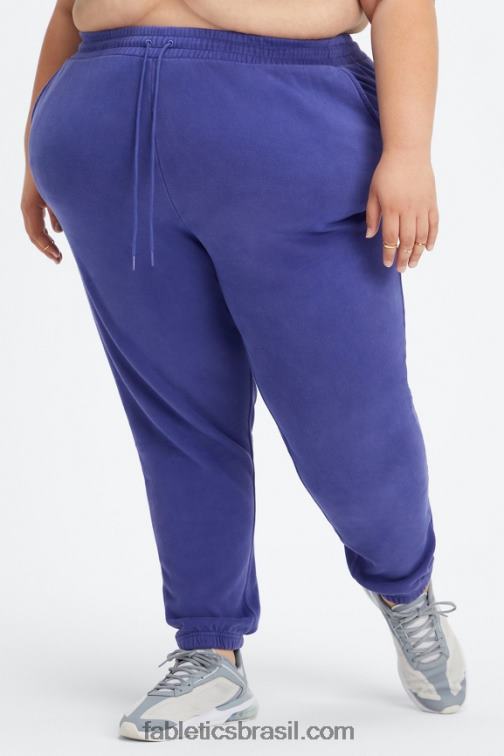 Fabletics índigo lavado/branco 420HR75 calça de moletom de lã forever mulheres