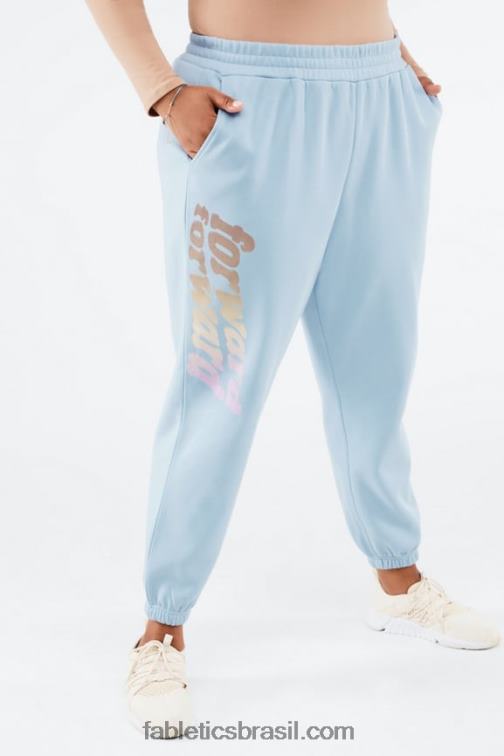 Fabletics pedra azul/frente 420HR146 calça de moletom reina gráfico mulheres