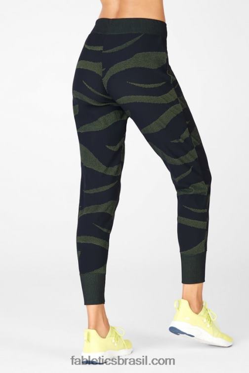 Fabletics pelúcia rosa/preto 420HR215 jogger jacquard joelle mulheres