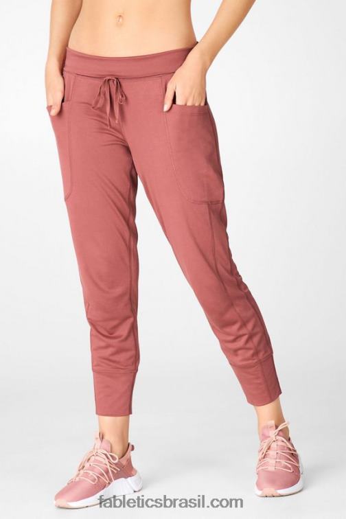 Fabletics pelúcia rosa/violetta/tapioca 420HR159 calça de cordão de malha elegante mulheres
