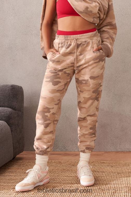 Fabletics peluche grande camuflagem/latte 420HR70 calça de moletom de lã forever mulheres