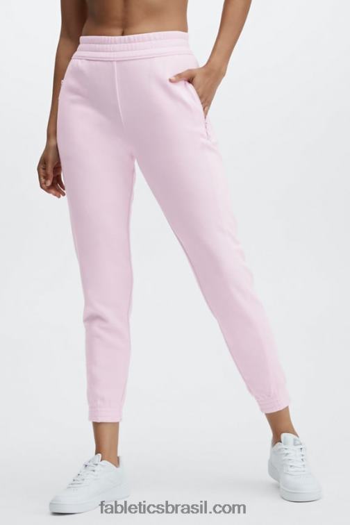 Fabletics ponche clássico branco/pervinca 420HR56 calça de moletom slim ecologicamente correta mulheres