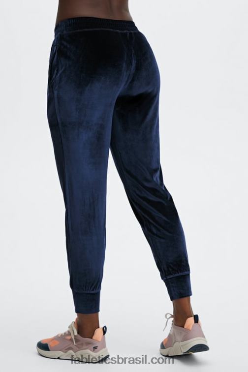 Fabletics ponche pervinca/verde grama 420HR147 corredor de veludo de luxo mulheres
