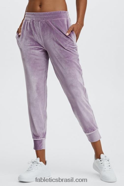 Fabletics ponche verde-oliva/rosa desbotado 420HR150 corredor de veludo de luxo mulheres