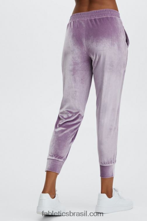 Fabletics ponche verde-oliva/rosa desbotado 420HR150 corredor de veludo de luxo mulheres