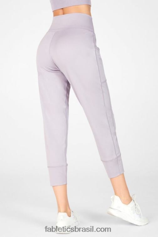 Fabletics preto/fumado 420HR156 calça de cordão de malha elegante mulheres