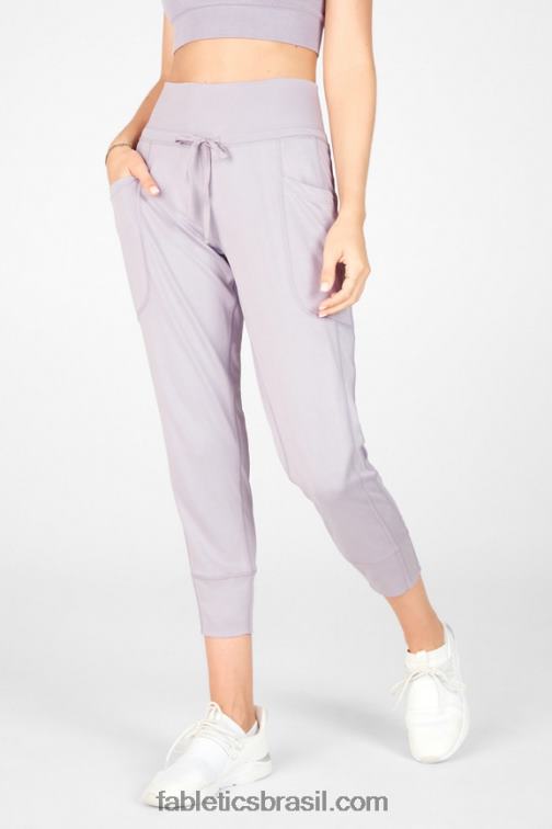 Fabletics preto/fumado 420HR156 calça de cordão de malha elegante mulheres