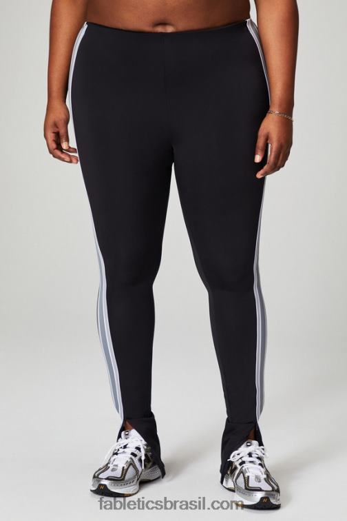 Fabletics preto/nuvem de chuva 420HR48 Motion365+ Calça com listras torcidas mulheres