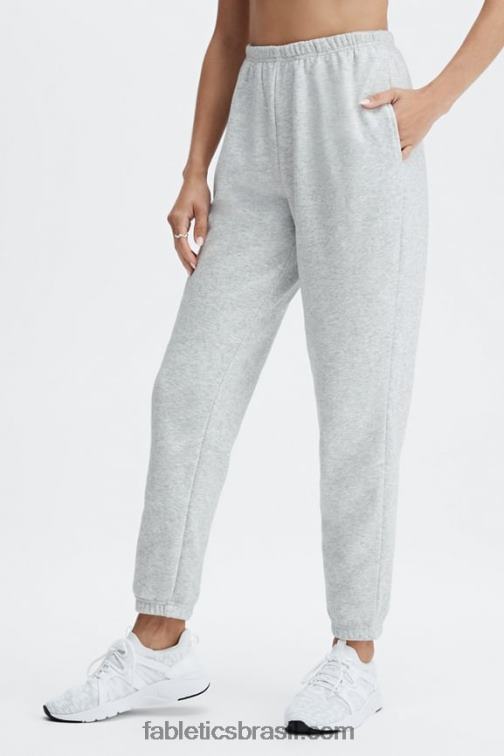 Fabletics preto/prata reflexivo 420HR134 calça de moletom slim go-to mulheres