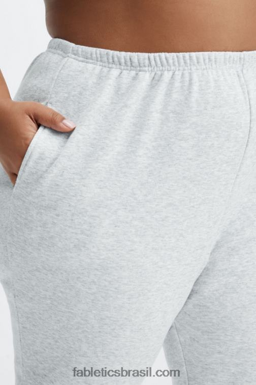 Fabletics preto/prata reflexivo 420HR135 calça de moletom slim go-to mulheres