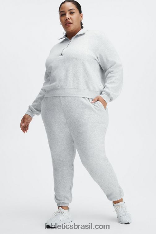 Fabletics preto/prata reflexivo 420HR135 calça de moletom slim go-to mulheres