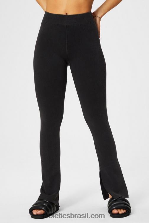 Fabletics preto vintage 420HR3 flare de cintura alta sem costura em nuvem mulheres