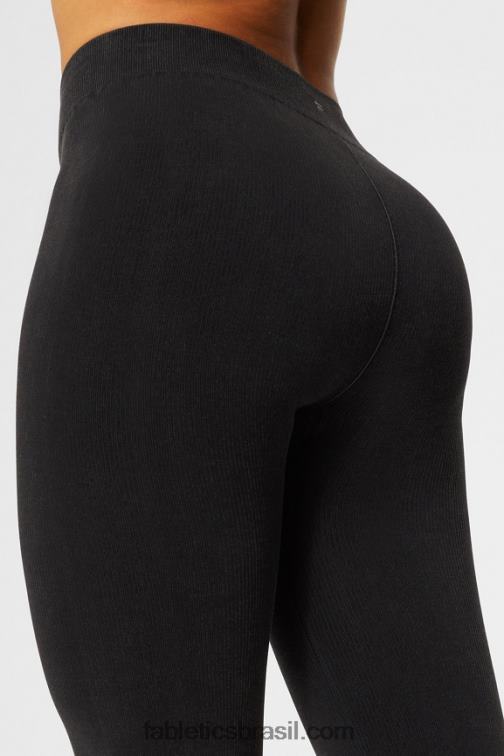 Fabletics preto vintage 420HR3 flare de cintura alta sem costura em nuvem mulheres