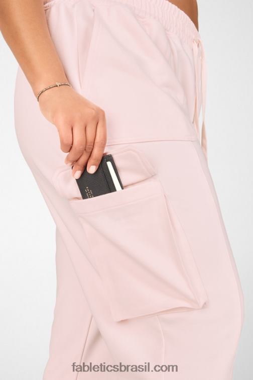 Fabletics rugido/poder rosa 420HR206 calça cargo nyla mulheres