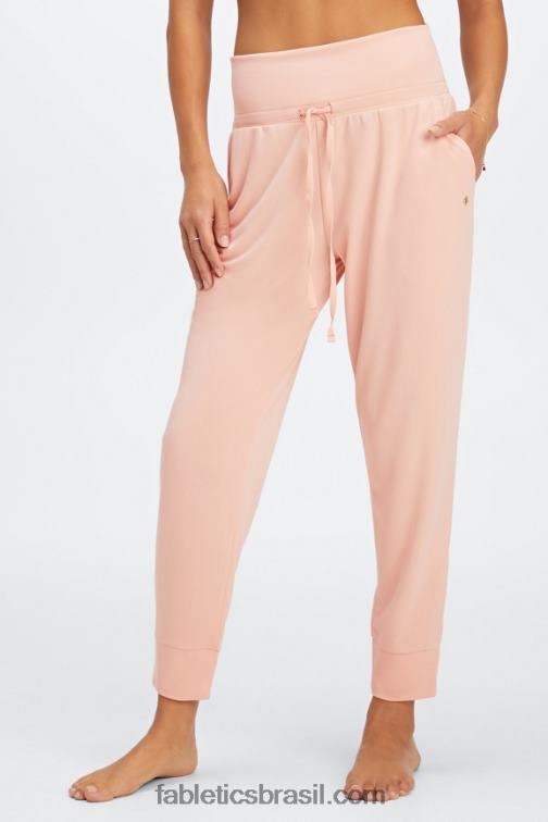 Fabletics shell macio/logotipo reflexivo 420HR98 calça de cordão de malha eco elegante mulheres