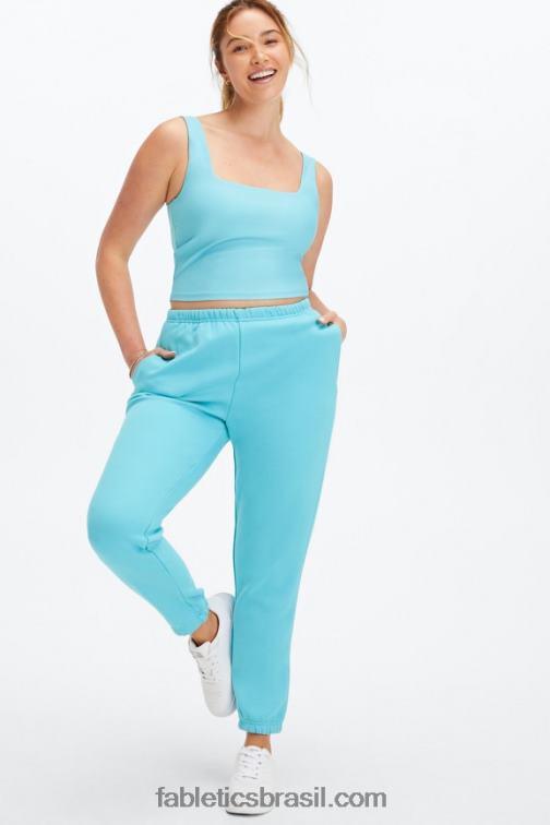 Fabletics sol da tarde/cinza menta/prata reflexivo 420HR132 calça de moletom slim go-to mulheres
