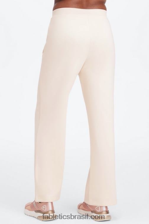 Fabletics tijolo/multi 420HR118 calça de perna larga interlock de pelúcia mulheres
