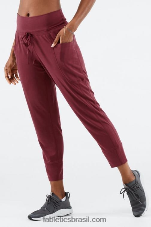 Fabletics ultravioleta/casca de salgueiro 420HR157 calça de cordão de malha elegante mulheres