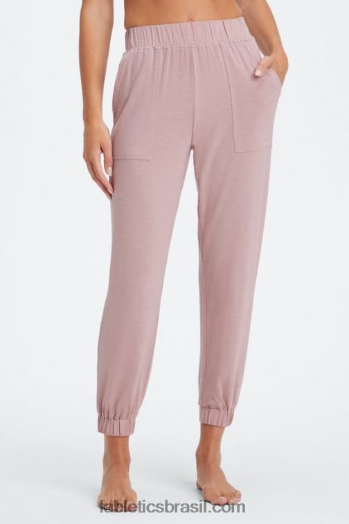 Fabletics urze cinza suave/clube atlético 420HR76 calça cônica restoreknit mulheres