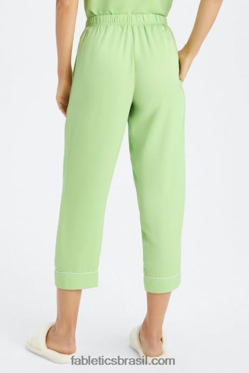 Fabletics wasabi/garça 420HR53 calça cropped ecosatin mulheres