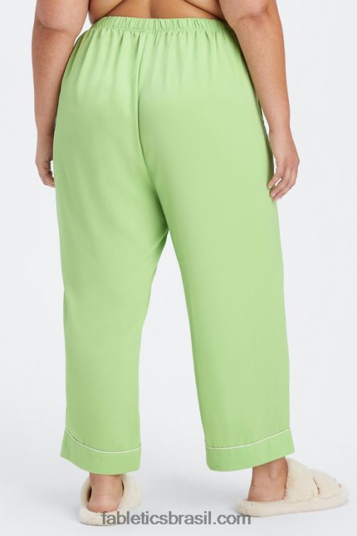 Fabletics wasabi/garça 420HR54 calça cropped ecosatin mulheres