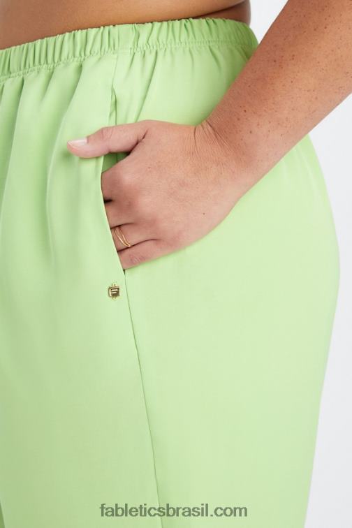 Fabletics wasabi/garça 420HR54 calça cropped ecosatin mulheres