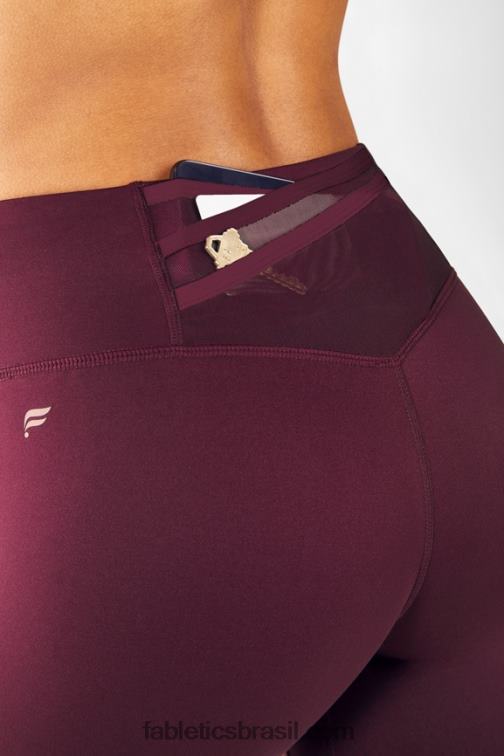 Fabletics Borgonha 420HR1119 trinity motion365 legging cintura alta 80 mulheres