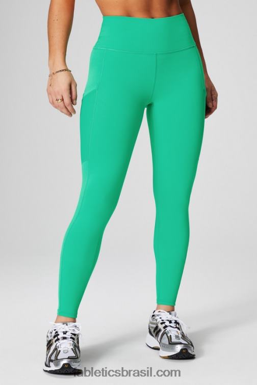 Fabletics Branco preto 420HR738 legging cintura alta powerhold on-the-go 39 mulheres
