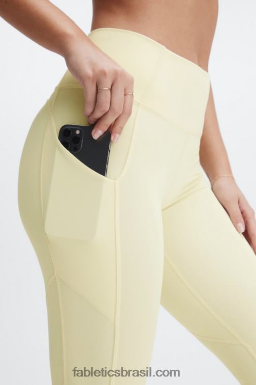 Fabletics Soro de leite coalhado 420HR911 legging cintura alta oasis pureluxe 70 mulheres