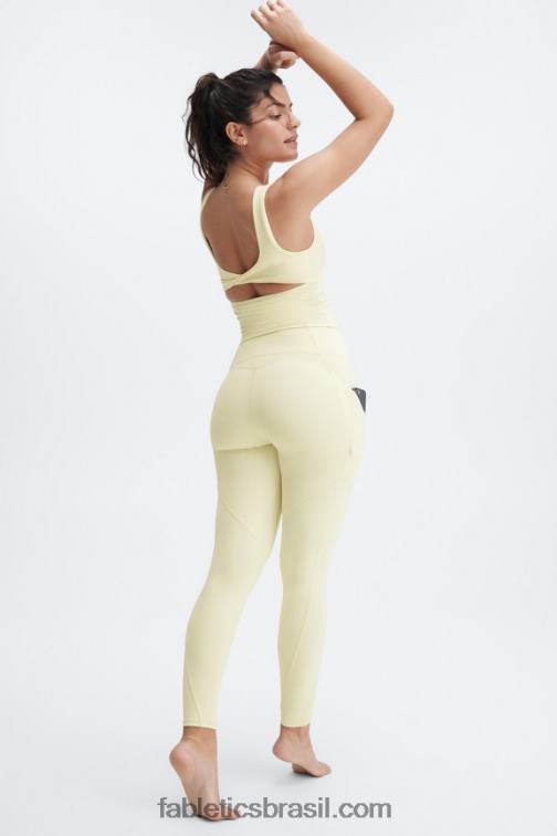 Fabletics Soro de leite coalhado 420HR911 legging cintura alta oasis pureluxe 70 mulheres
