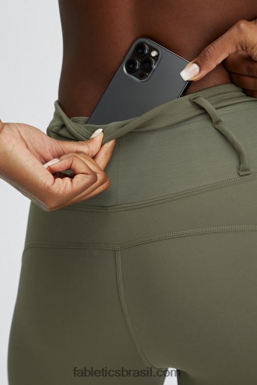 Fabletics ardósia verde 420HR1193 legging motion365 utilitária 7/8 mulheres