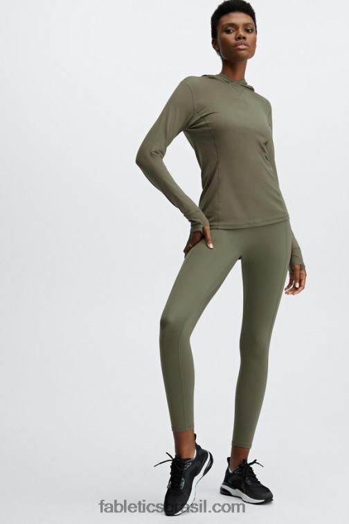 Fabletics ardósia verde 420HR1193 legging motion365 utilitária 7/8 mulheres
