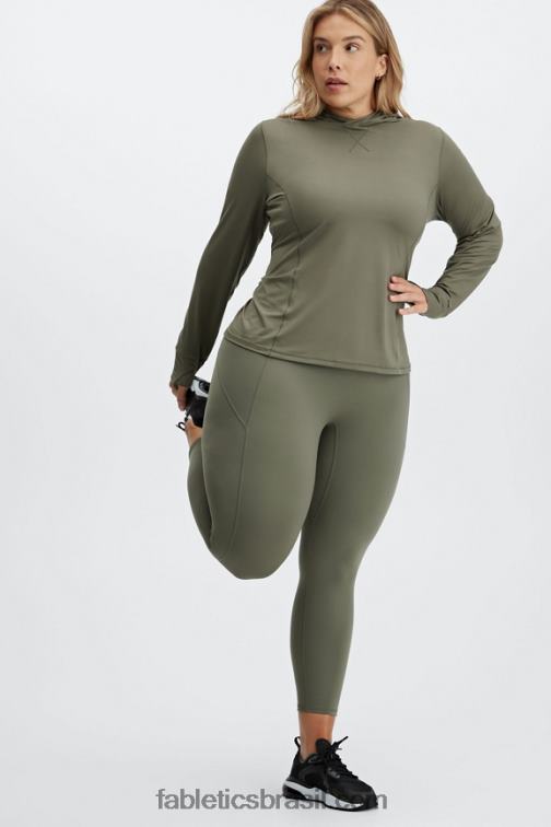 Fabletics ardósia verde 420HR1194 legging motion365 utilitária 7/8 mulheres