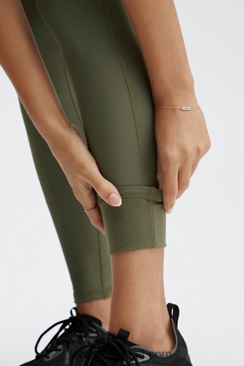 Fabletics ardósia verde 420HR1204 legging essencial de cintura alta therma-flex mulheres