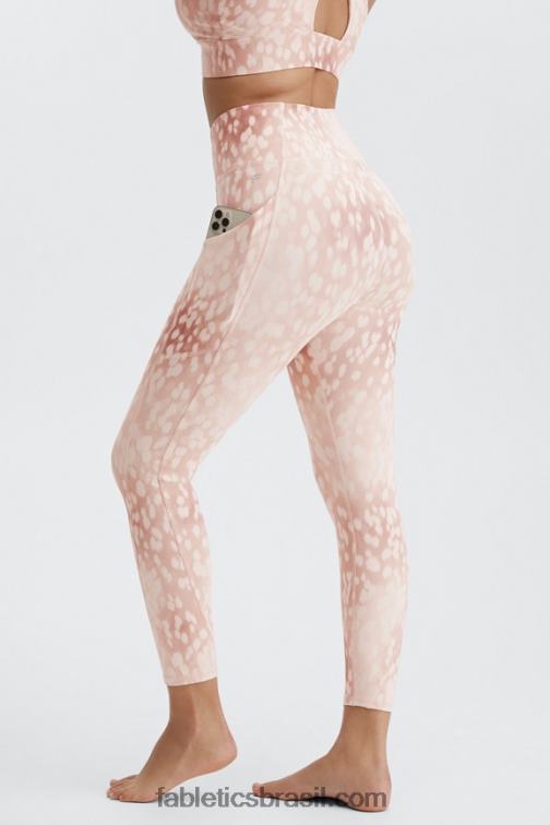 Fabletics areia manchada 420HR817 legging oasis pureluxe cintura alta 7/8 54 mulheres