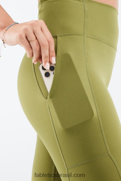 Fabletics azeitona desbotada 420HR1276 legging utilitária trinity motion365 hw mulheres