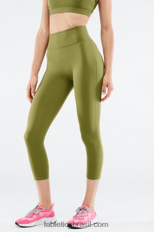 Fabletics azeitona desbotada 420HR1282 Em qualquer lugar motion365 capri cintura alta mulheres