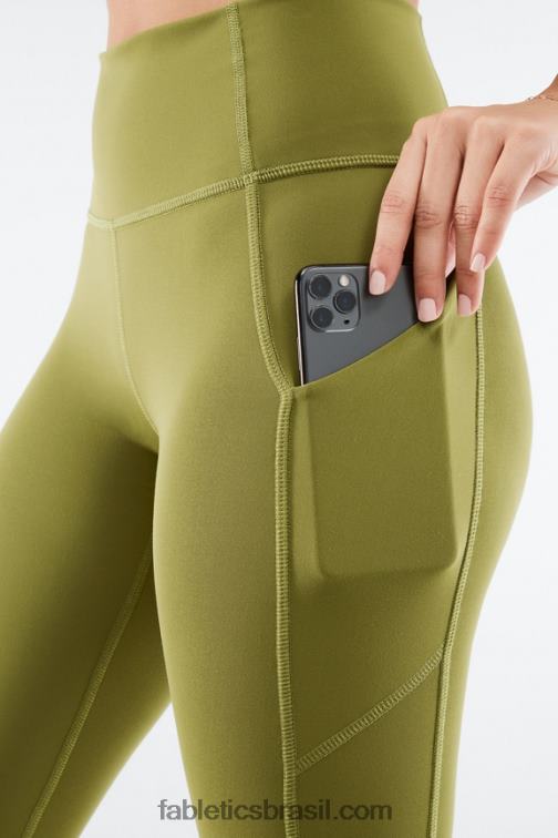 Fabletics azeitona desbotada 420HR964 capri cintura alta oasis pureluxe mulheres