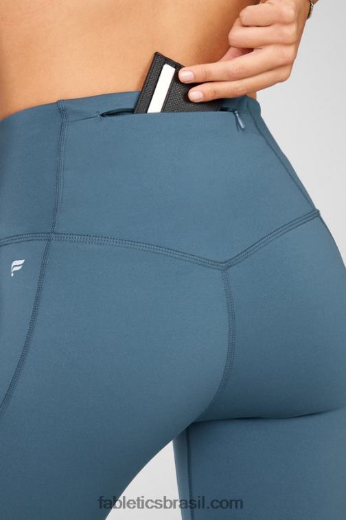Fabletics azul celeste 420HR1094 legging utilitária trinity motion365+ hw mulheres
