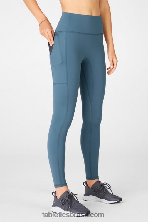 Fabletics azul celeste 420HR1094 legging utilitária trinity motion365+ hw mulheres