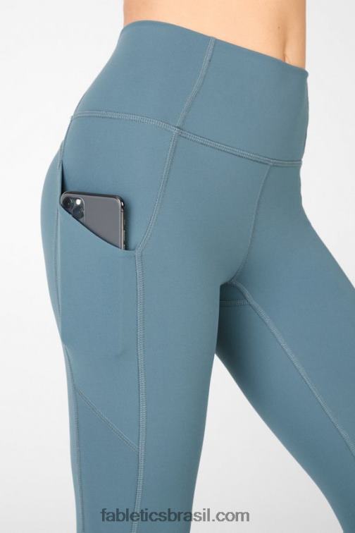 Fabletics azul celeste 420HR968 capri cintura alta oasis pureluxe mulheres